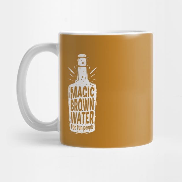 Bourbon bottle Funny Definition Drinking Quote Magic Brown Water For Fun People Vintage by A Comic Wizard